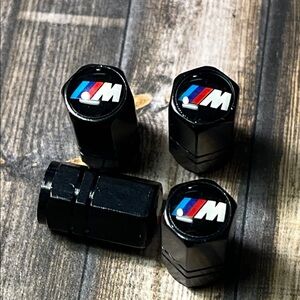5for$10 Tire Valve Stem Cap Black Inspired BMW M Series Tire And Car Accessories